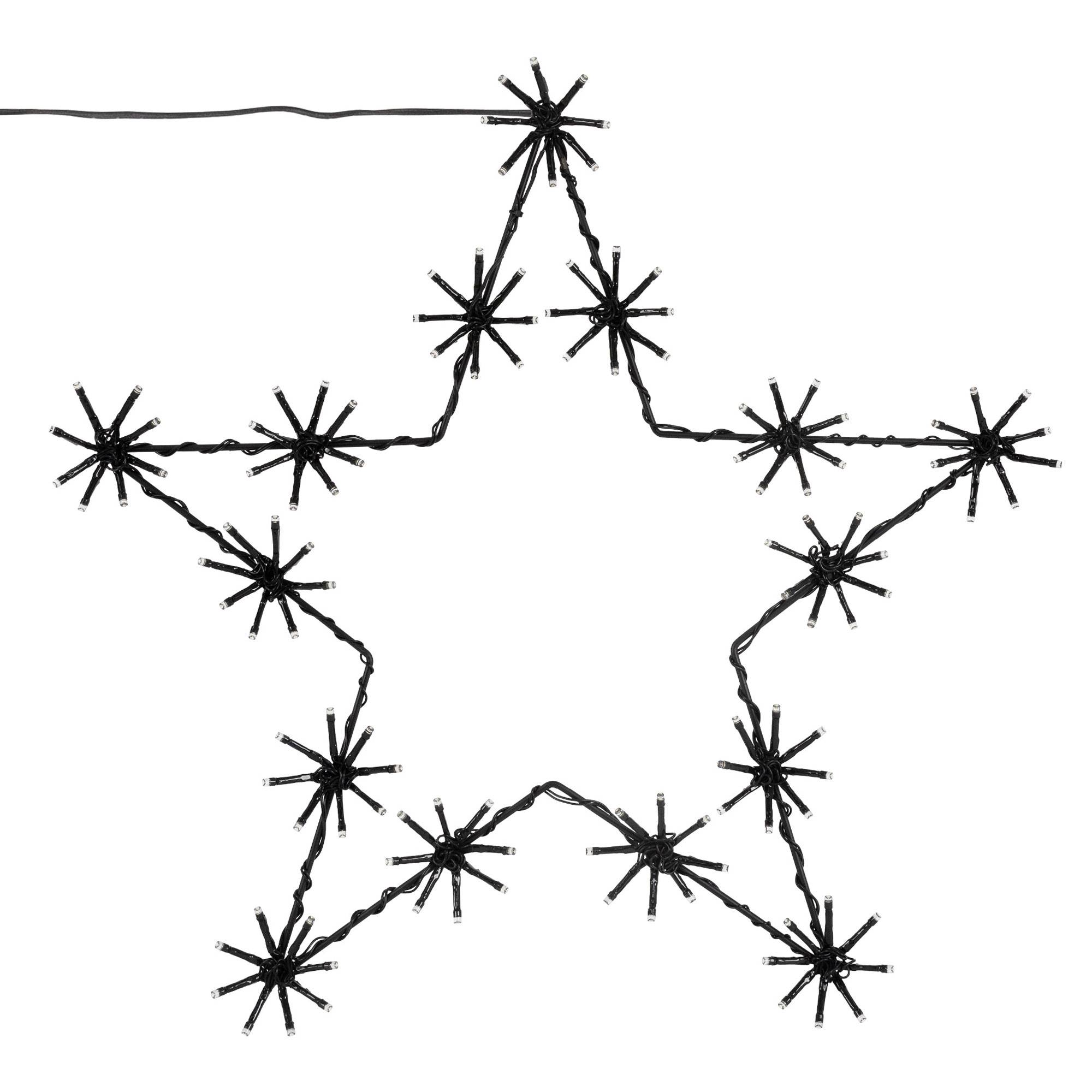 Ecd-Germany - Étoile de Noël  à LED 50 cm ornement décoration d'hiver lumineuse en métal IP44 - Imagen 1