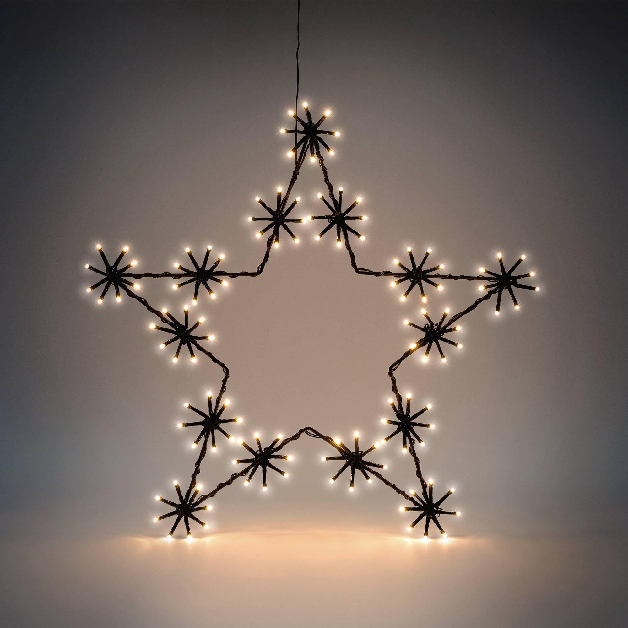 Ecd-Germany - Étoile de Noël  à LED 50 cm ornement décoration d'hiver lumineuse en métal IP44 - Imagen 6