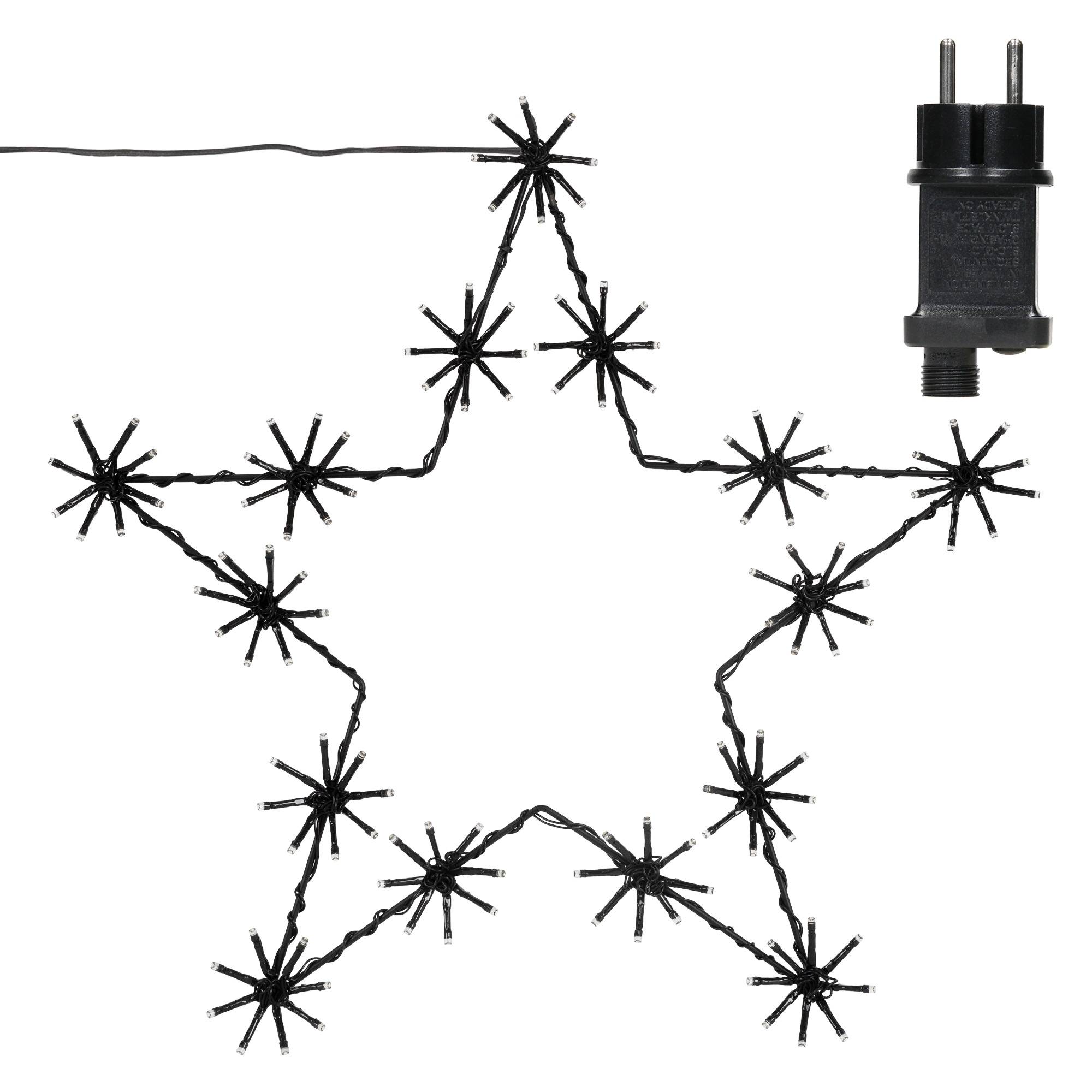 Ecd-Germany - Étoile de Noël  à LED 50 cm ornement décoration d'hiver lumineuse en métal IP44 - Imagen 3