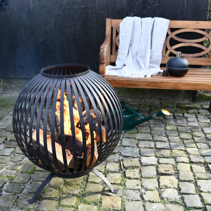 Esschert Design - Braséro noir au design moderne - Imagen 6