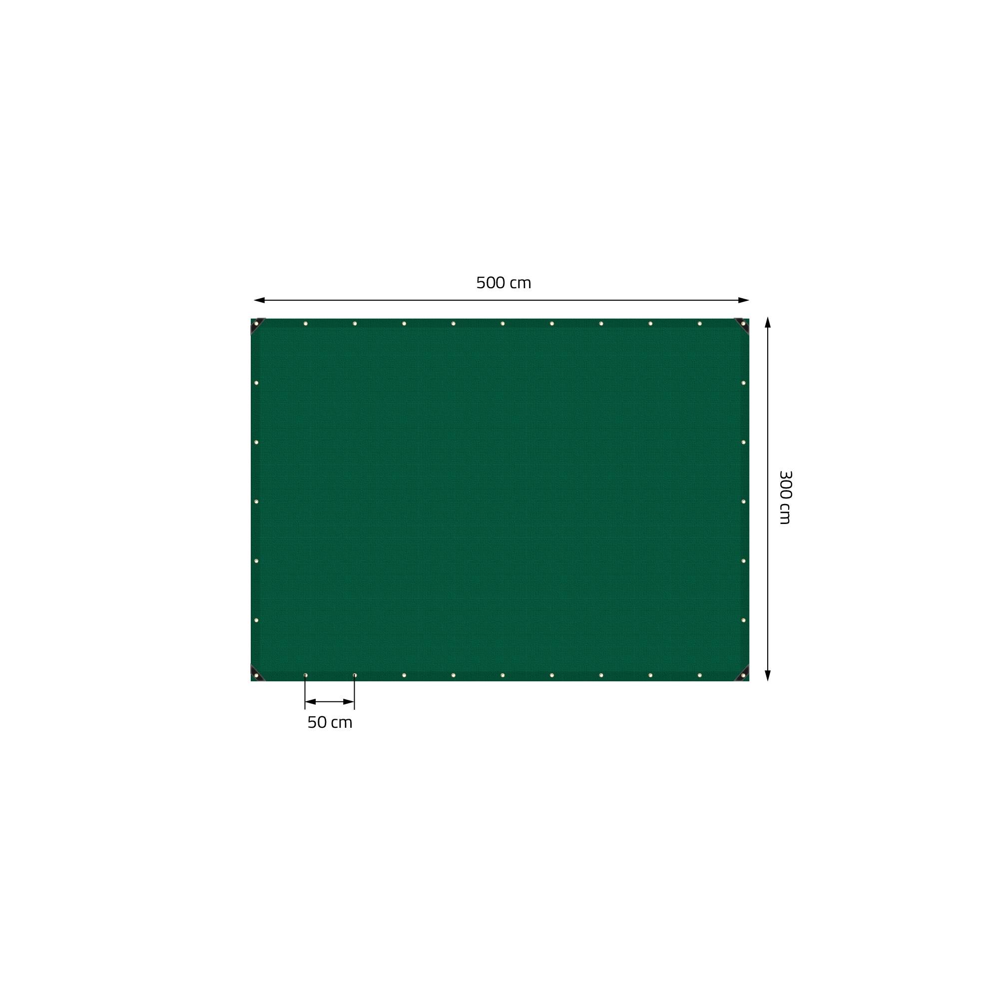 Ecd-Germany - Bâche de Protection Premium avec Œillets + 10 Crochets, 5x3m 15m², 650g/m², Vert, Tissu PVC, Indéchirable, Imperméable - Imagen 5