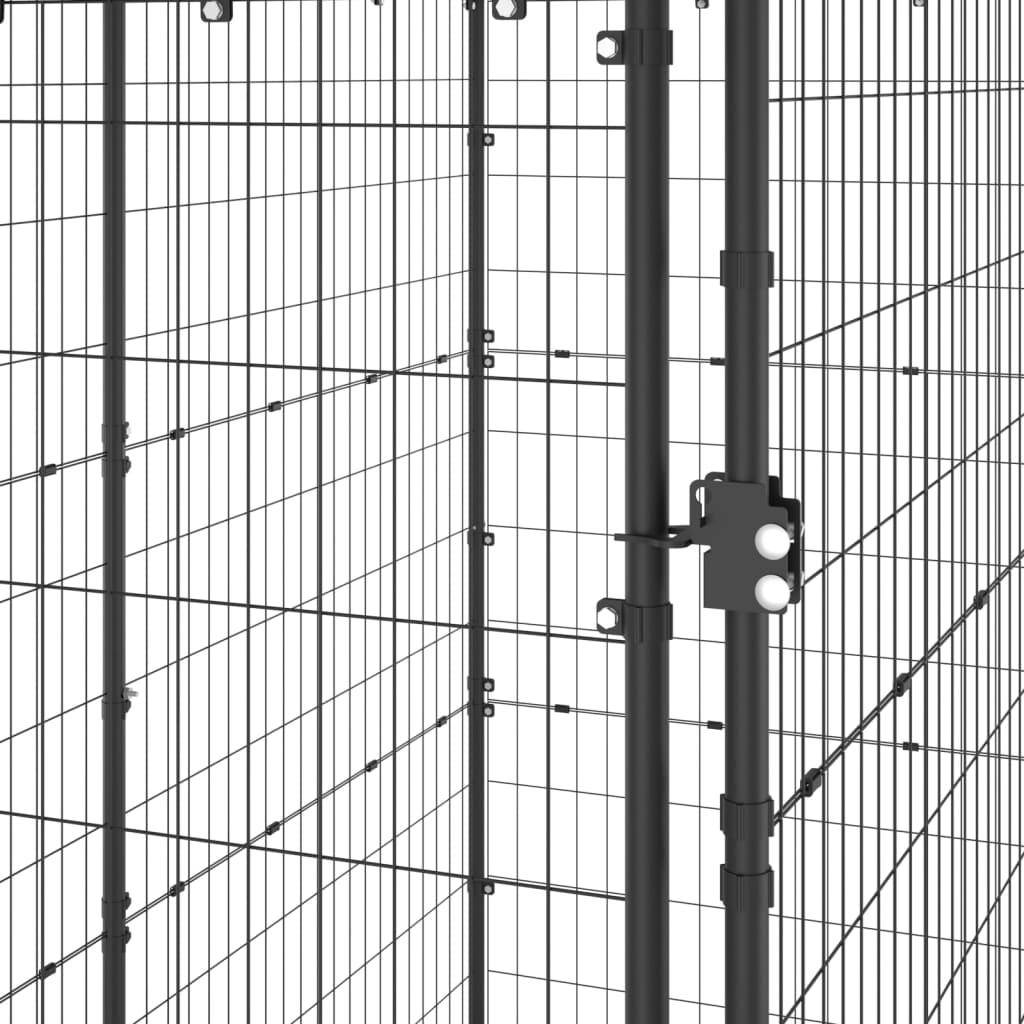 Helloshop26 - Chenil extérieur cage enclos parc animaux chien d'extérieur pour chiens acier avec toit 110 x 220 x 180 cm - Imagen 6