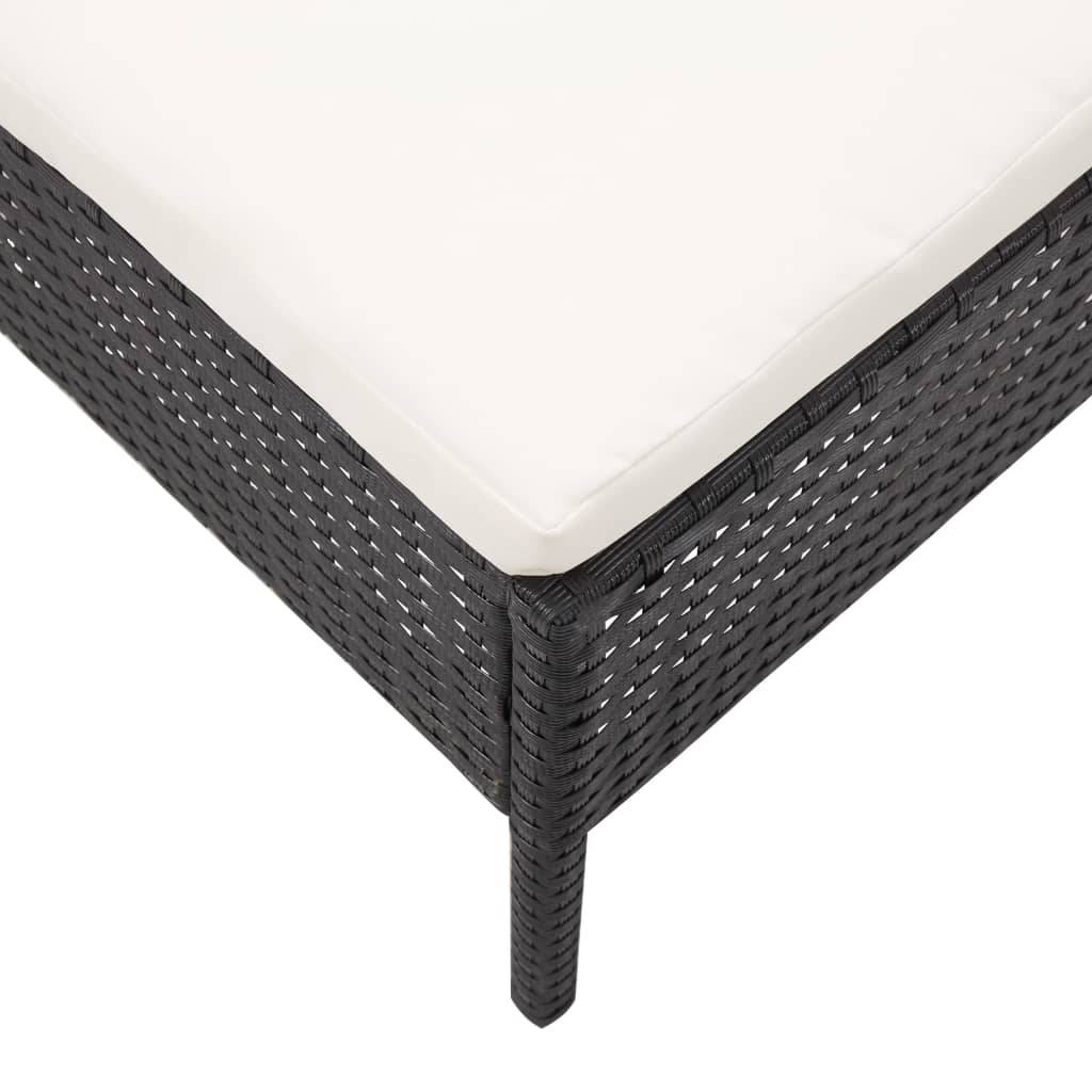 Vidaxl - Salon de jardin 6 pcs avec coussins Résine tressée Noir vidaXL 48936 - Imagen 5