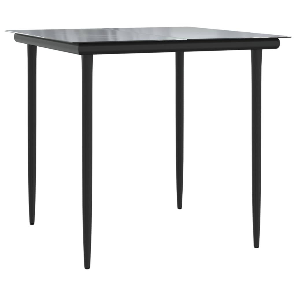 Salon de Jardin Repas 4 Personnes Chaise Confortables Résine Tressée Noire – ComfortXL Outdoor Living - Image 7