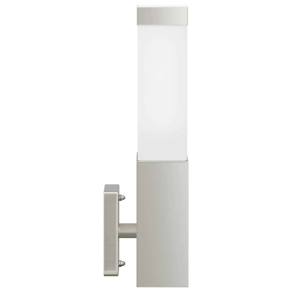 2pcs Appliques murales extérieures - Lampes murales extérieures Argent 10,5 x 6 x 35 cm g6 - Image 5