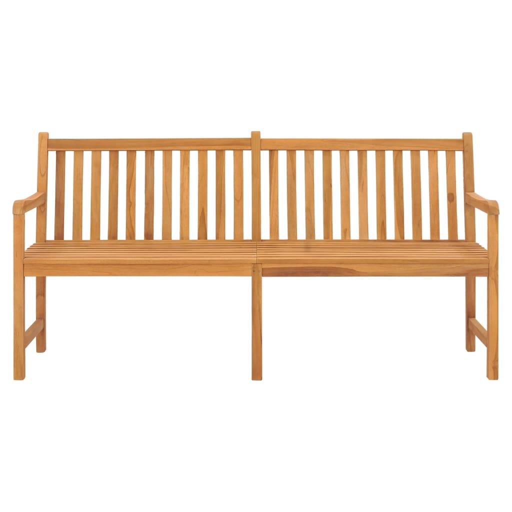 Helloshop26 - Banc de jardin meuble de patio d'extérieur terrasse 180 x 60 x 90 cm bois de teck solide - Imagen 2