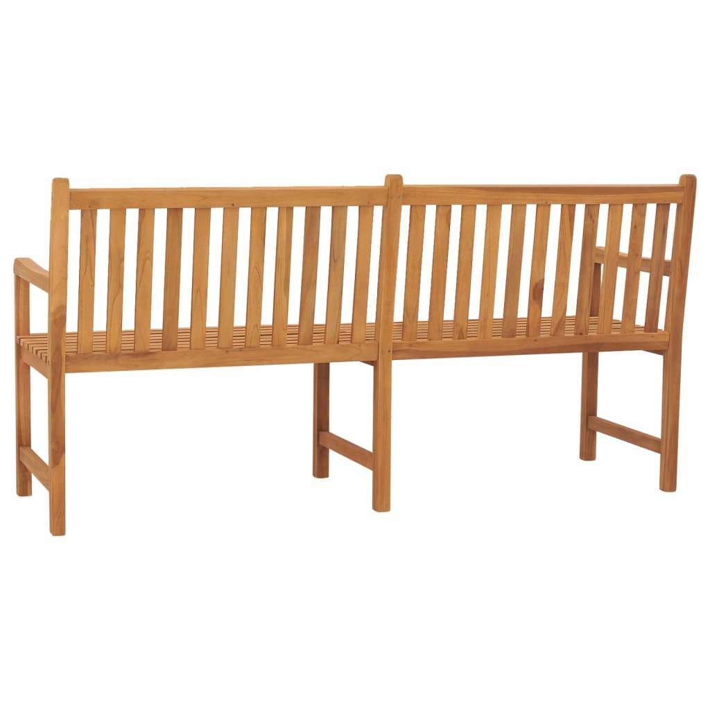 Helloshop26 - Banc de jardin meuble de patio d'extérieur terrasse 180 x 60 x 90 cm bois de teck solide - Imagen 3