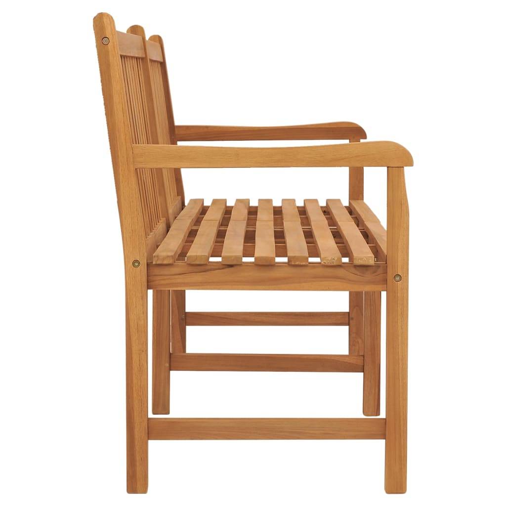Helloshop26 - Banc de jardin meuble de patio d'extérieur terrasse 180 x 60 x 90 cm bois de teck solide - Imagen 4