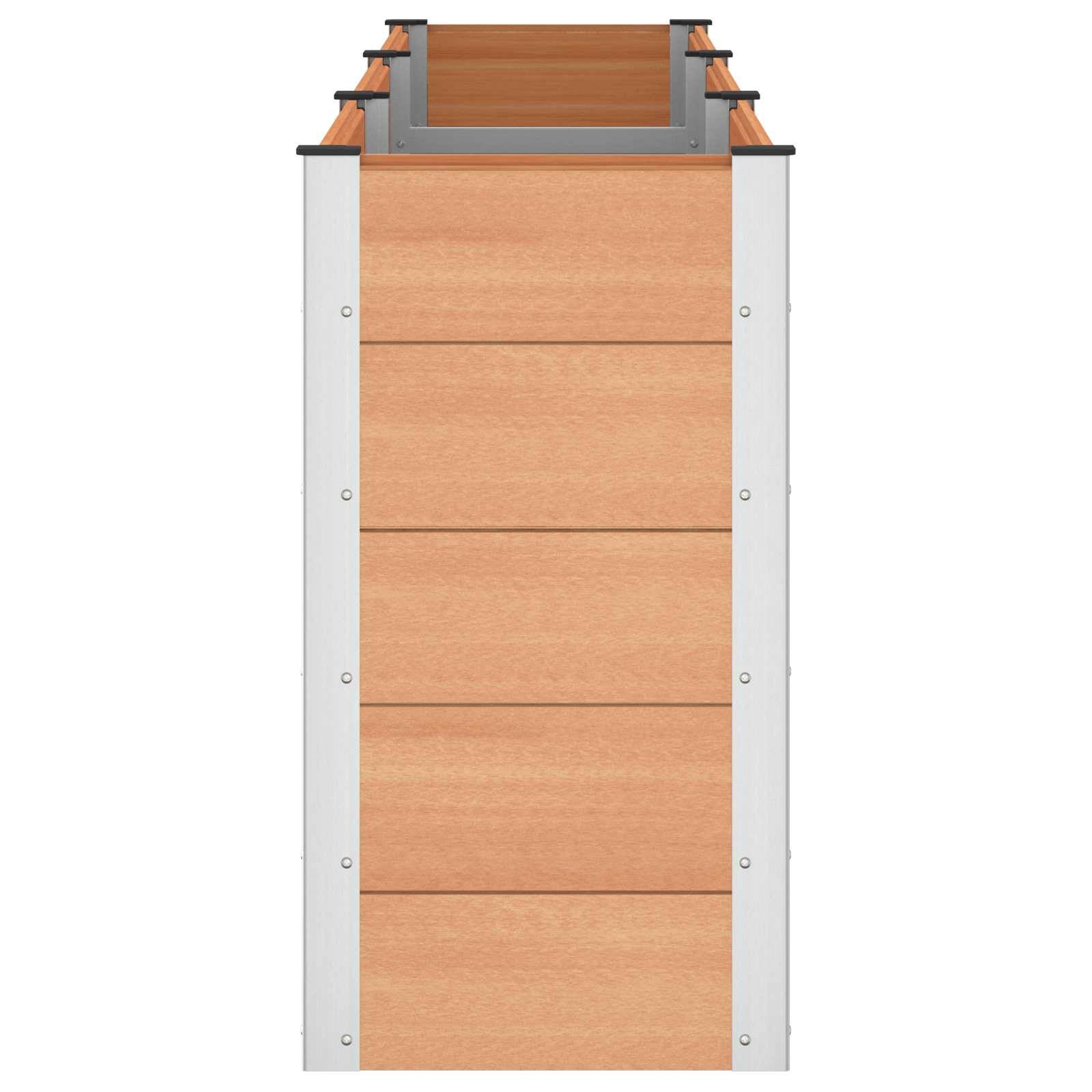 ComfortXL - Très grand bac potager composite aluminium pour culture maraîchère fond ouvert marron 3m - ComfortXL Outdoor Living - Image 4