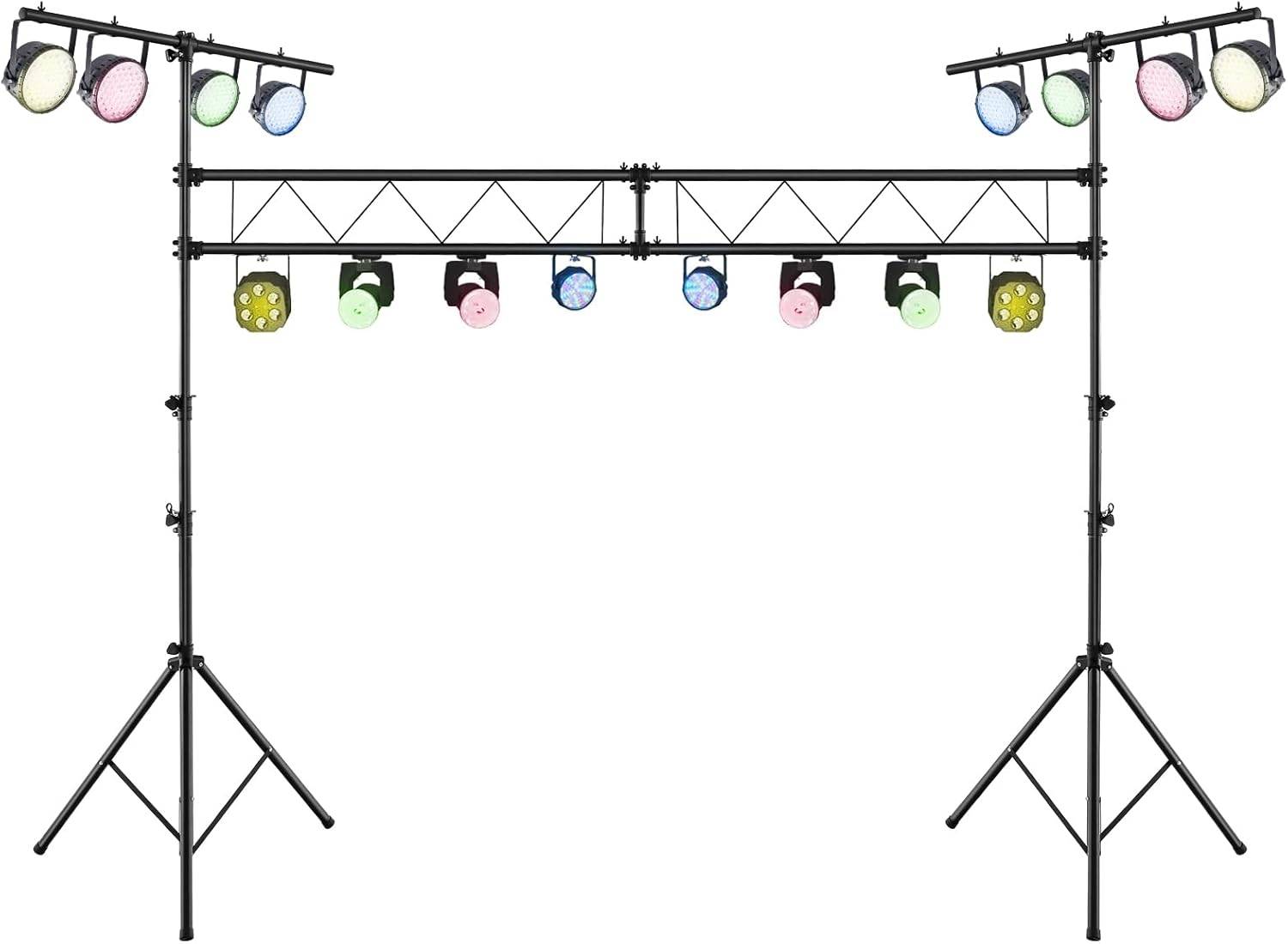Support d'Éclairage LED avec Hauteur Réglable 180 à 350 cm Charge 100KG, pour Scène Concerts - Image 1