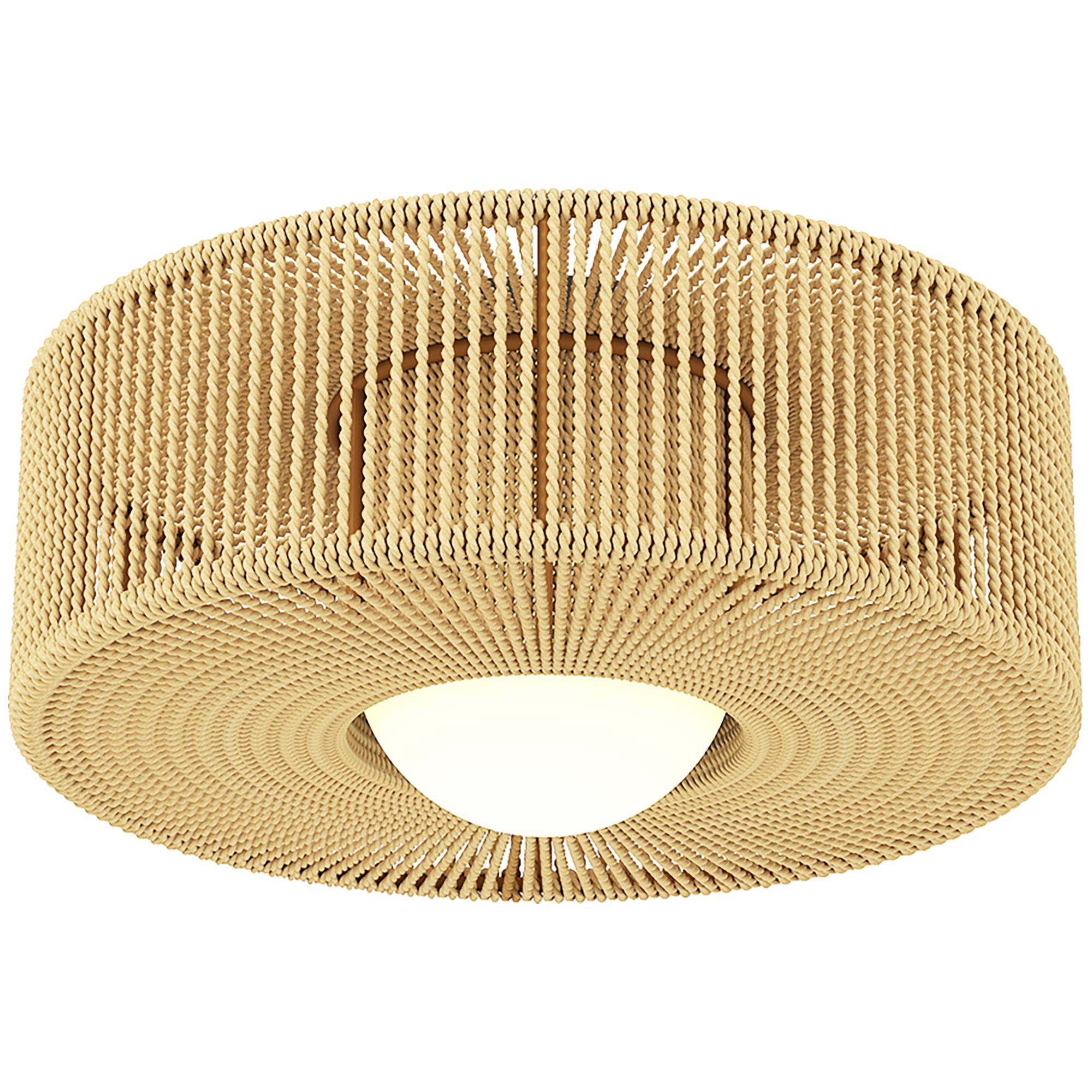 Sans Marque - Lampe terrasse lampe terrasse Boho suspendue éclairage LED G9 lampe chanvre ronde - Image 2