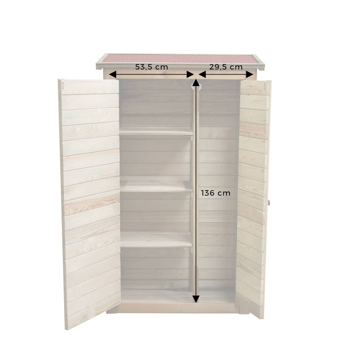 Armoire de rangement en bois Lisboa grand modèle - Cémonjardin - Imagen 6