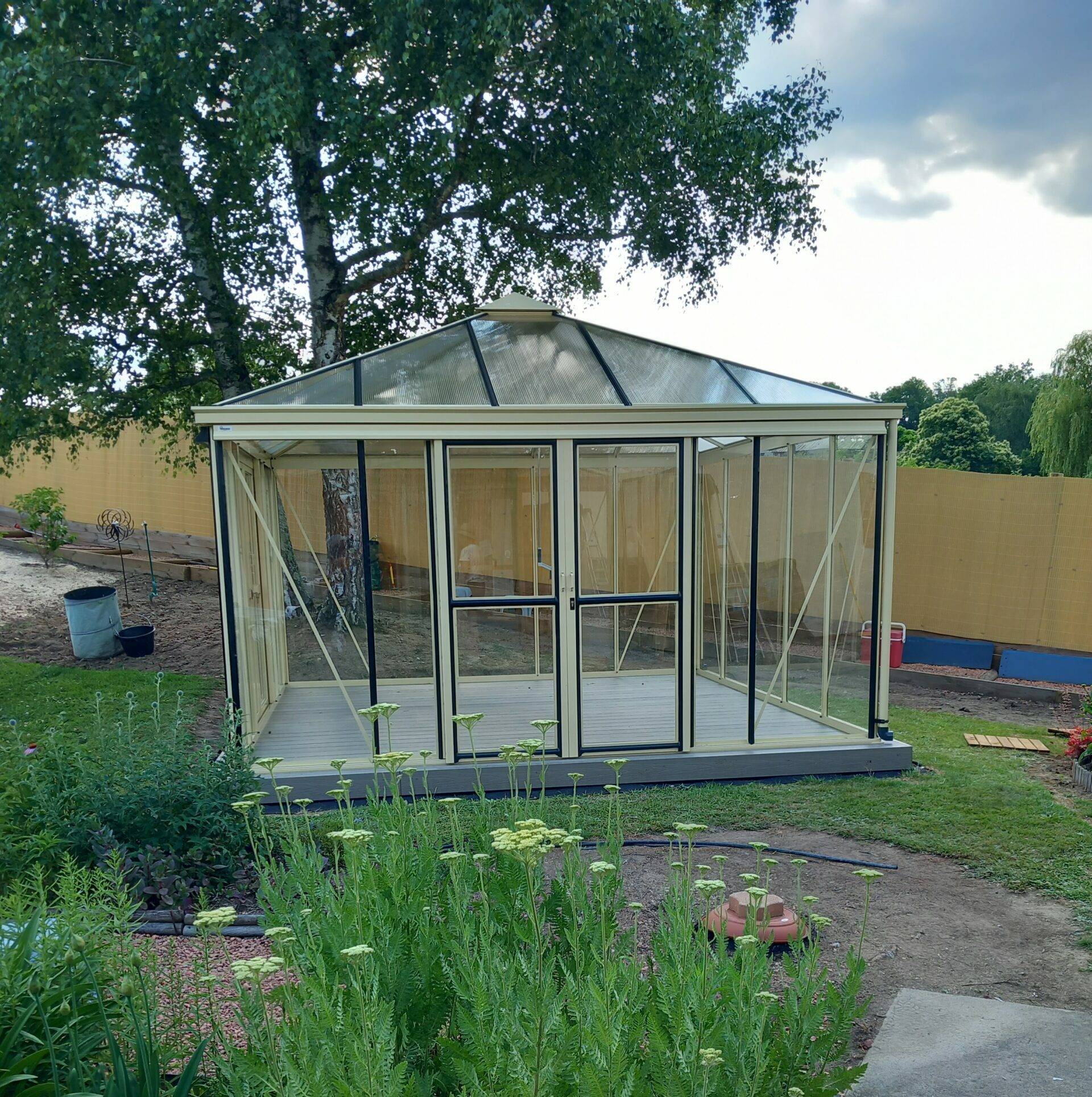 10m² - Serre en verre trempé - Euro Pyra - Alu - 10m² - ALUMINIUM - L'atelier Des Serres - Imagen 2