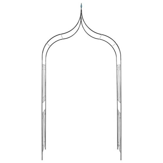 Grande Arche Jardin Fer pour Plantes Grimpantes Treillis Haut 129x283cm Vert - ComfortXL Outdoor Living - Image 4