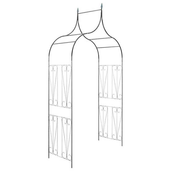 Grande Arche Jardin Fer pour Plantes Grimpantes Treillis Haut 129x283cm Vert - ComfortXL Outdoor Living - Image 2