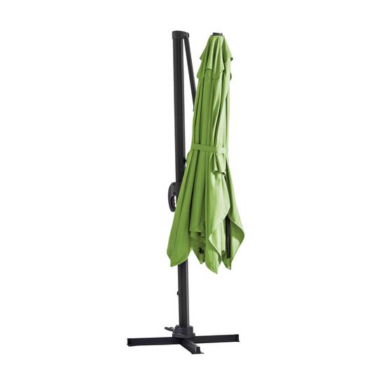 Oviala - Parasol déporté inclinable et rotatif 2x3 m et 4 dalles lestées vert Amalya - Oviala - Image 2