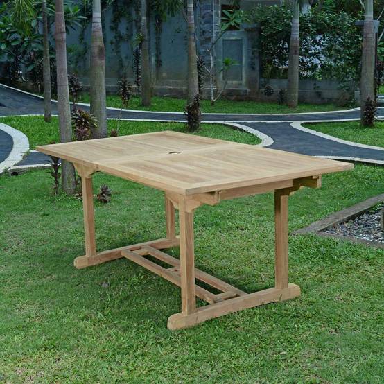 Table extensible rectangulaire teck massif Milan 180/240 x100 cm - TECK'Attitude - Imagen 7