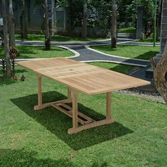Table extensible rectangulaire teck massif Milan 180/240 x100 cm - TECK'Attitude - Imagen 3