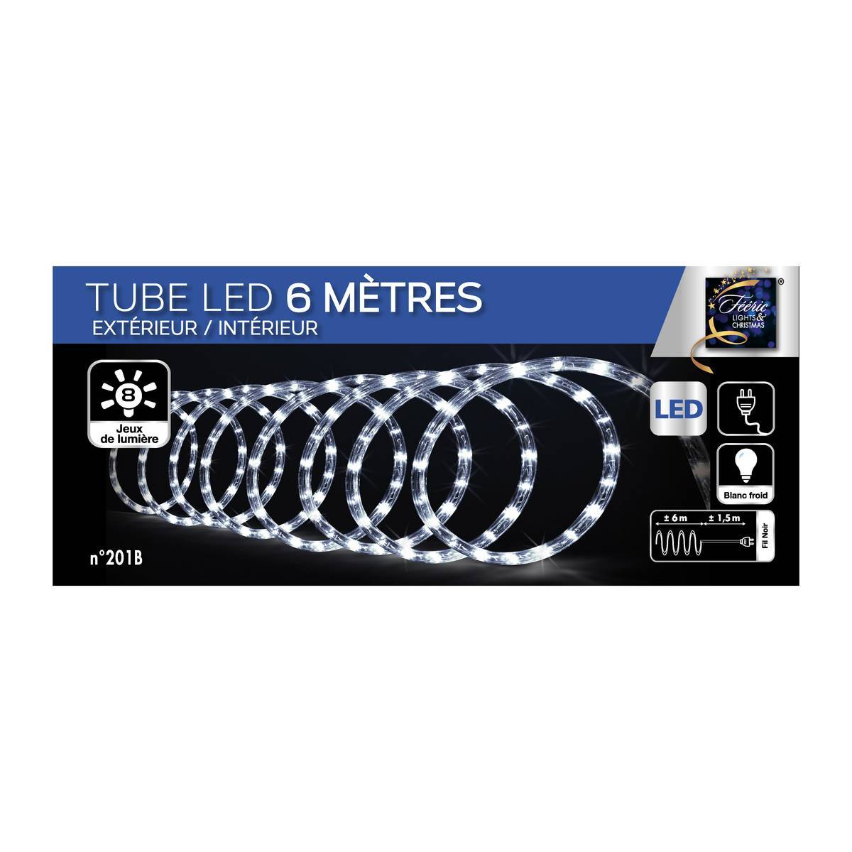 Fééric Lights & Christmas - Tube lumineux 6m 108 LED extérieur blanc froid FEERIC LIGHTS & CHRISTMAS - Imagen 3