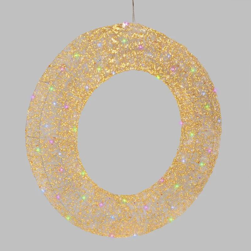 Lotti - Couronne 3D lumineuse ø110cm MicroLED Blanc Chaud & RGB MultiFLASH Métal IP67 HDM Pro Lotti - Image 3