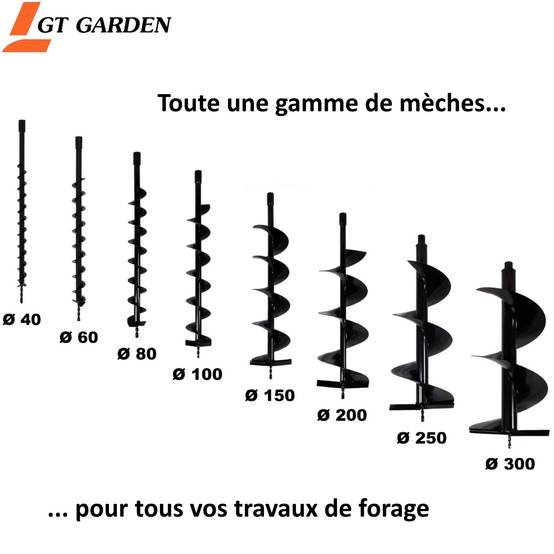 Gt Garden - Tarière thermique 52 cm3, 3 CV + mèche 150 mm - GT GARDEN - Image 6