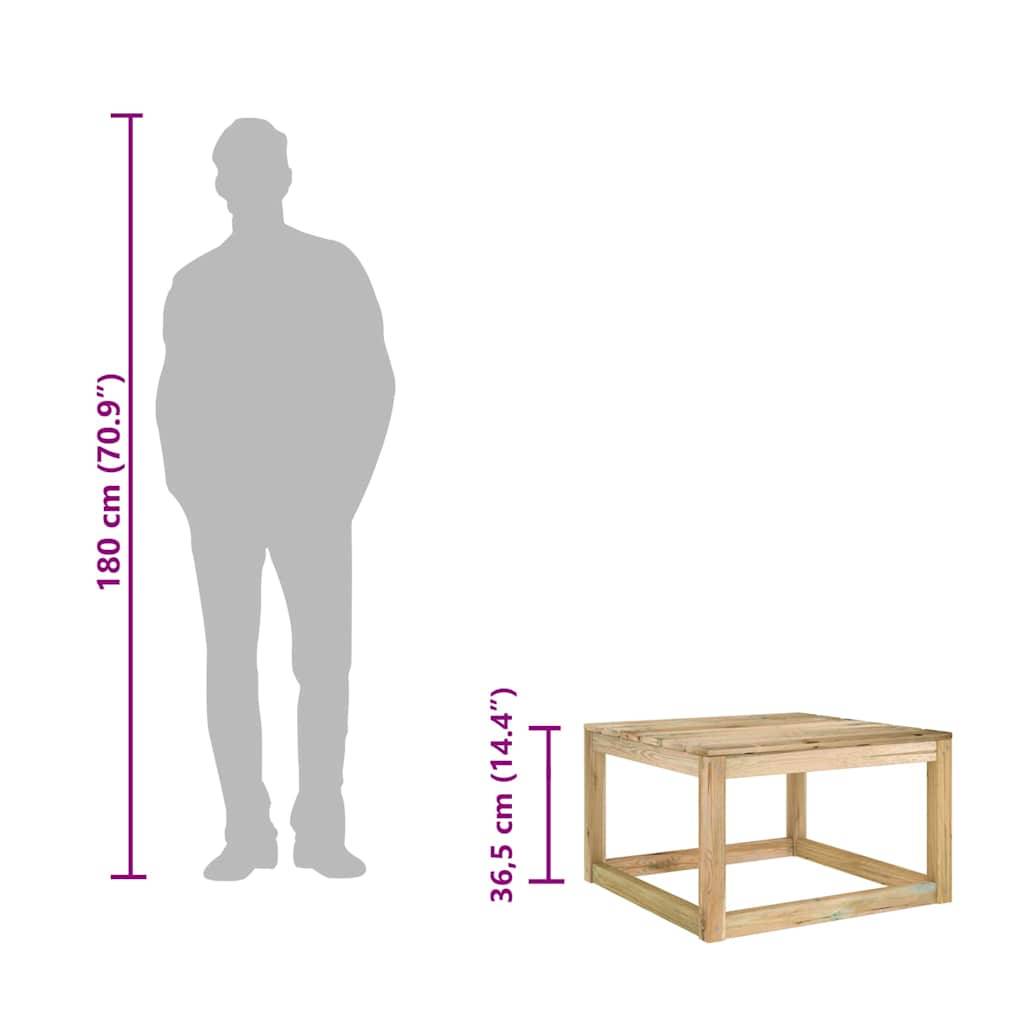 Vidaxl - Tables palette de jardin 2pcs 60x60x36,5cm Bois de pin imprégné vidaXL 315704 - Imagen 6