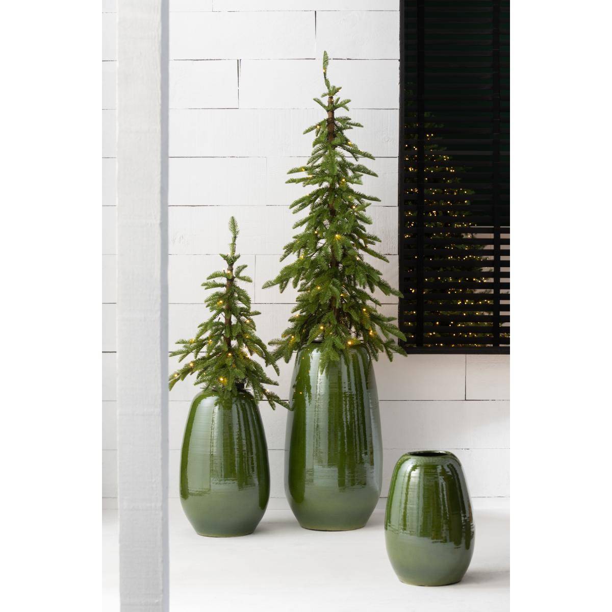 J-Line - Vase Design en Porcelaine "Lola" 55cm Vert - Image 2