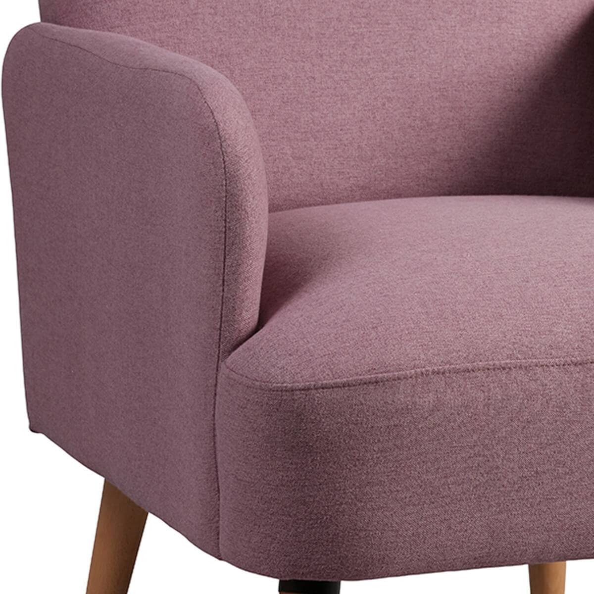 Fauteuil Rembourré Tissu Violet - TEODORE - Image 5
