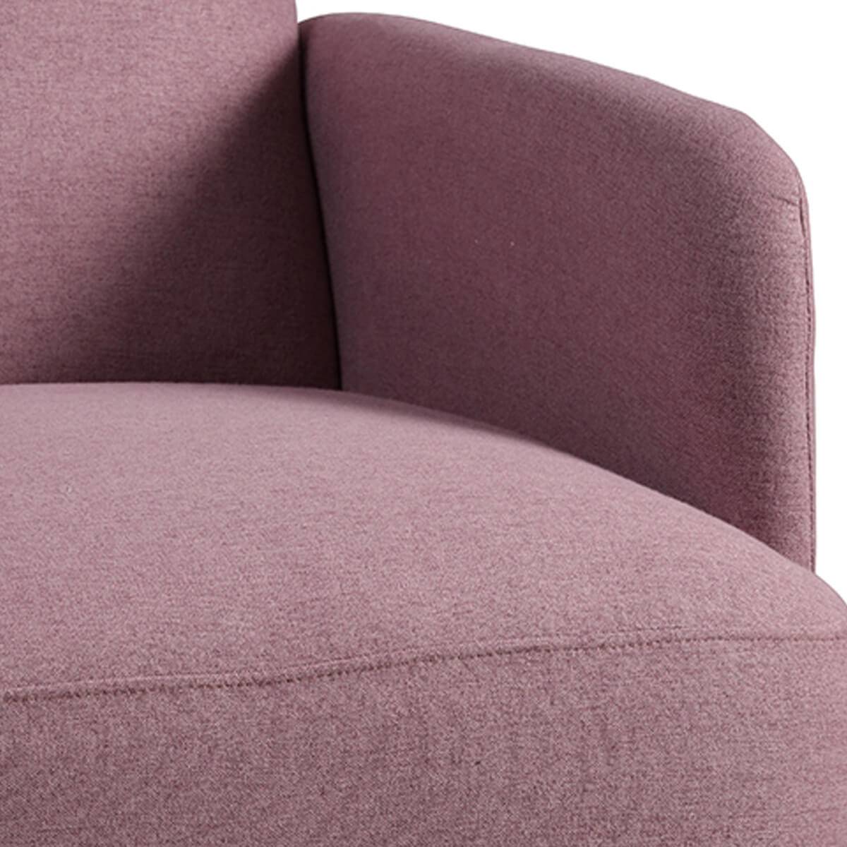 Fauteuil Rembourré Tissu Violet - TEODORE - Image 3