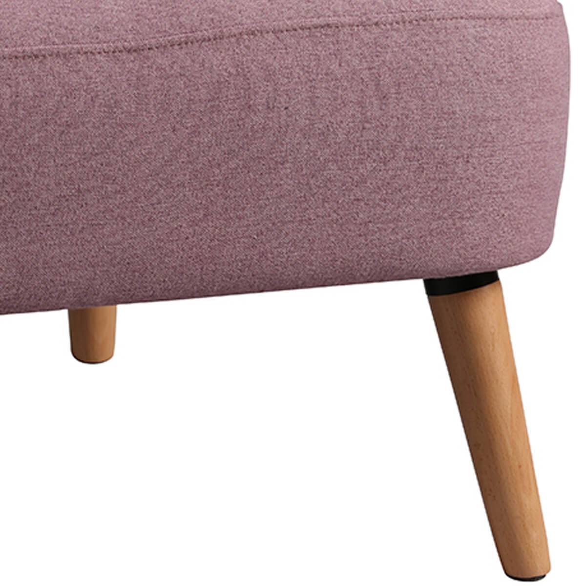 Fauteuil Rembourré Tissu Violet - TEODORE - Image 4