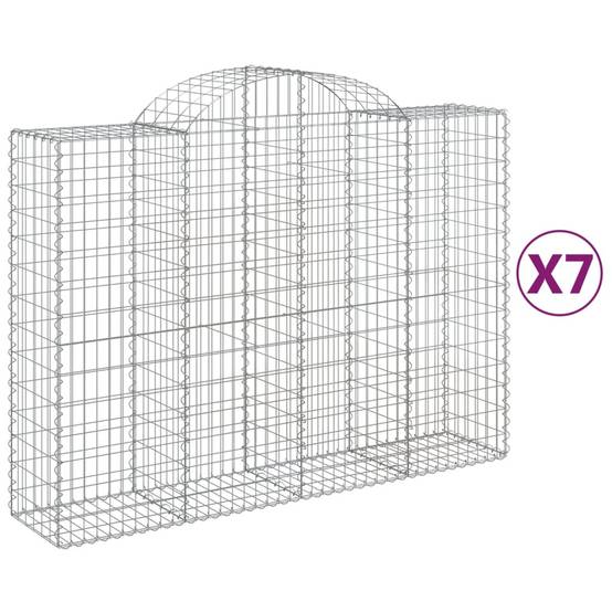 Vidaxl - Paniers à gabions arqués 7 pcs 200x50x140/160 cm Fer galvanisé vidaXL 3146367 - Image 2