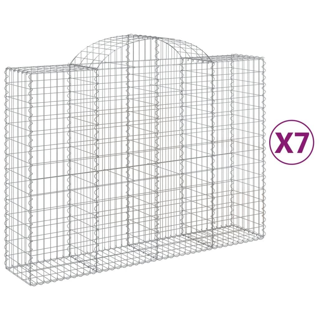 Vidaxl - Paniers à gabions arqués 7 pcs 200x50x140/160 cm Fer galvanisé vidaXL 3146367 - Image 2