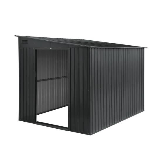 Abri de jardin acier 5.5m² avec kit d'ancrage anthracite L 212.5 x l 258 x H 195cm - Lome | sweeek - Image 3