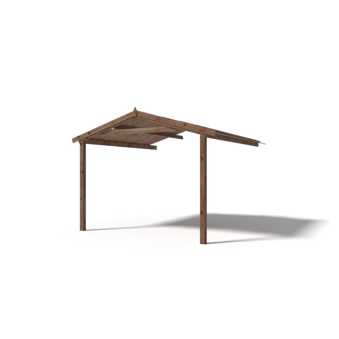 Altanka - Avant-toit en bois 3x3m pour le chalet de jardin 3m, traité, marron - DOM539 - ALTANKA - Imagen 1