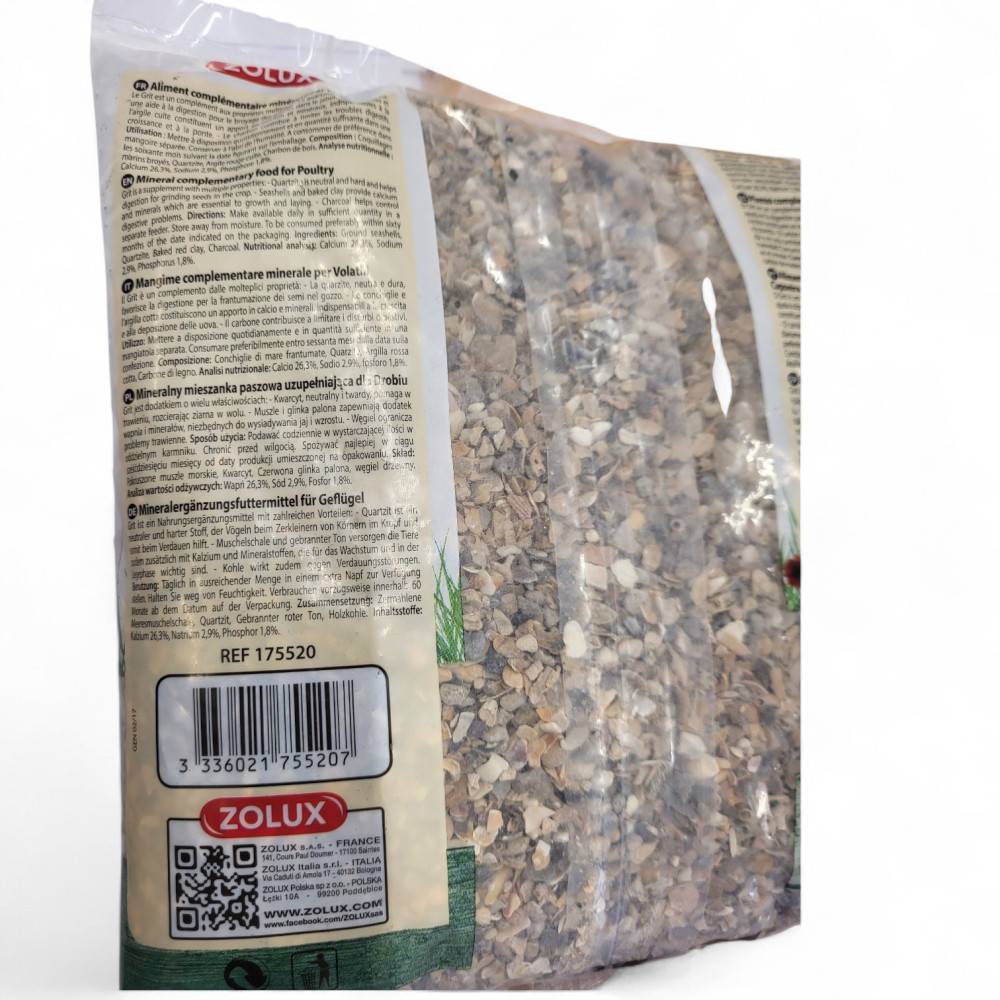 Zolux - Grit aide a la digestion sac de 2kg Complément minéral pour poules - Imagen 2