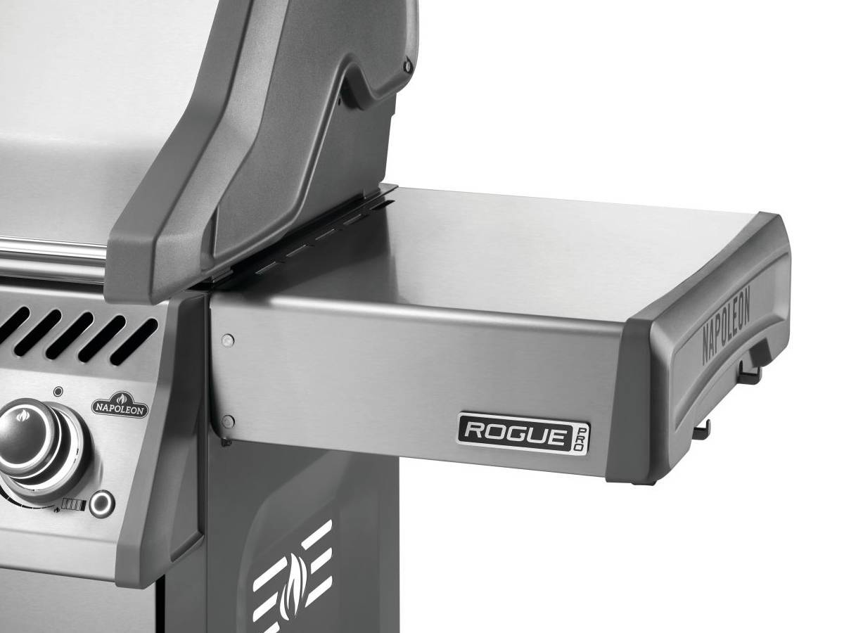Napoleon - Barbecue à gaz Rogue PRO inox 3 brûleurs + 1 sizzle zone + Rôtissoire + Meuble rangement sous tablette - Napoléon - Image 8