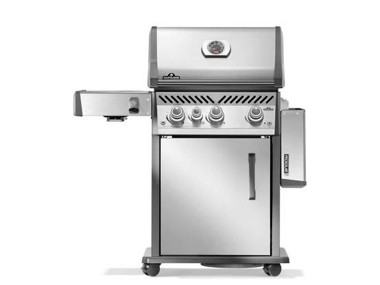 Napoleon - Barbecue à gaz Rogue PRO inox 3 brûleurs + 1 sizzle zone + Rôtissoire + Meuble rangement sous tablette - Napoléon - Image 5