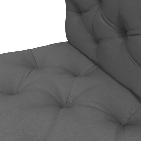 Ensemble de 2 coussins pour canapé palette 2 places dim. 120L x 80l x 12H cm Polyester gris - Image 10