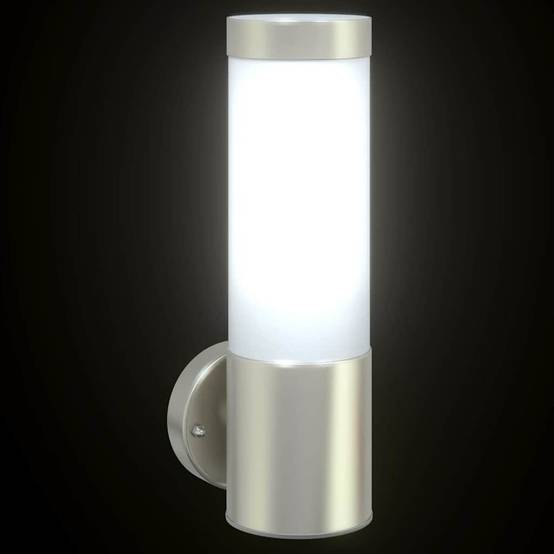 Applique murale extérieure - Lampe murale extérieure Argent 12 x 7.5 x 27 cm g240 - Image 9