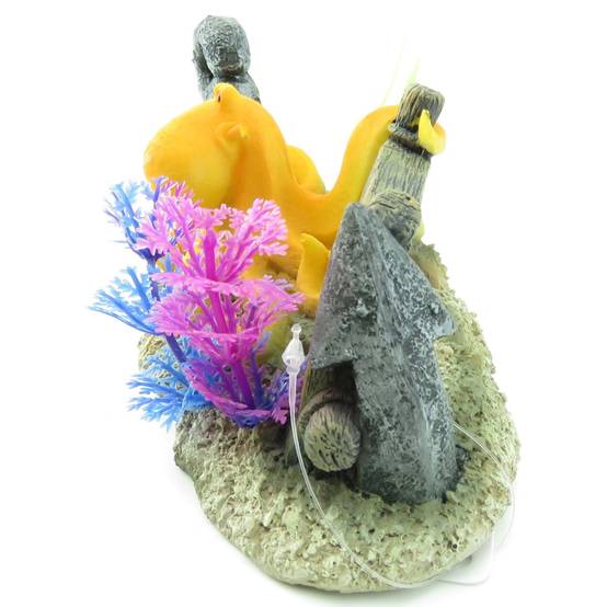LETO ancre + octopus. 16 x 8 x 9 cm. décoration pour aquarium. - Image 6