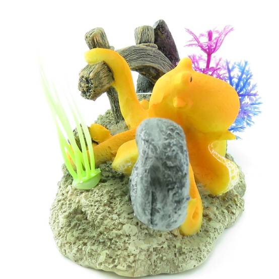 LETO ancre + octopus. 16 x 8 x 9 cm. décoration pour aquarium. - Image 3