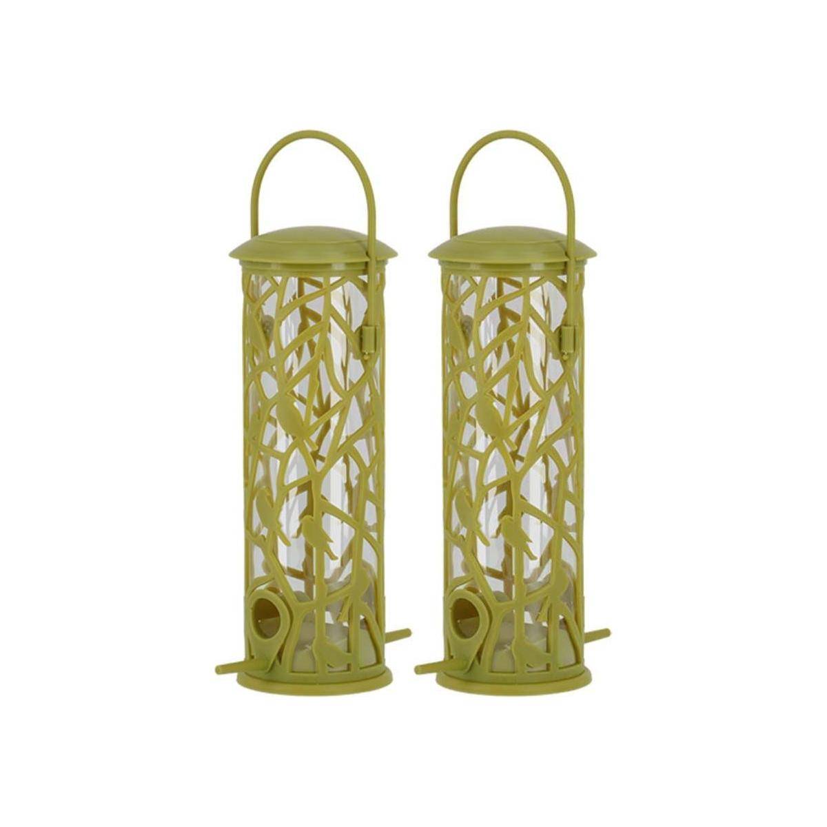 Esschert Design - Mangeoire silo pour oiseaux Chiffchaff (Lot de 2) - Imagen 1
