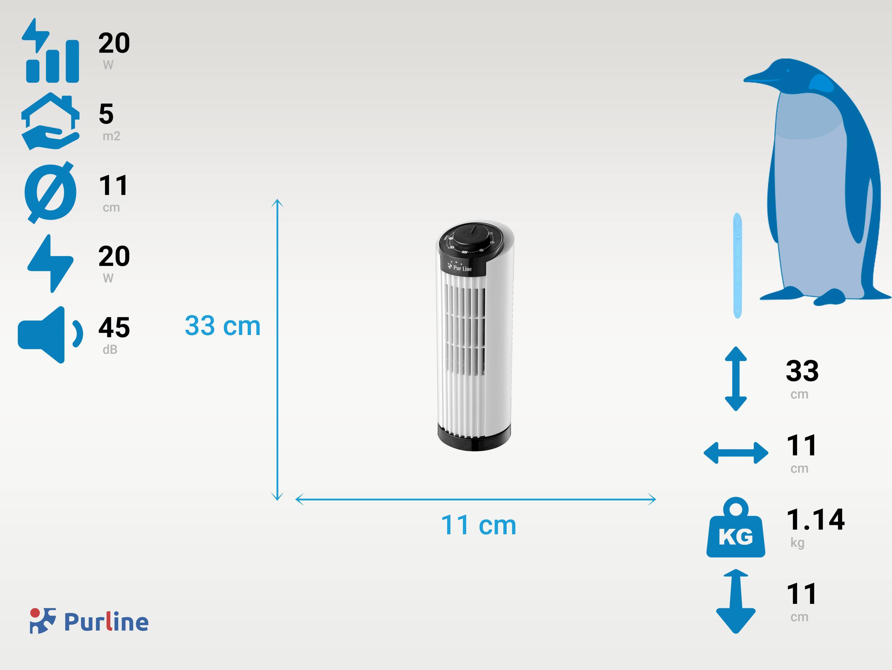 Purline - Ventilateur tour de table avec 3 vitesses - Purline - Image 3