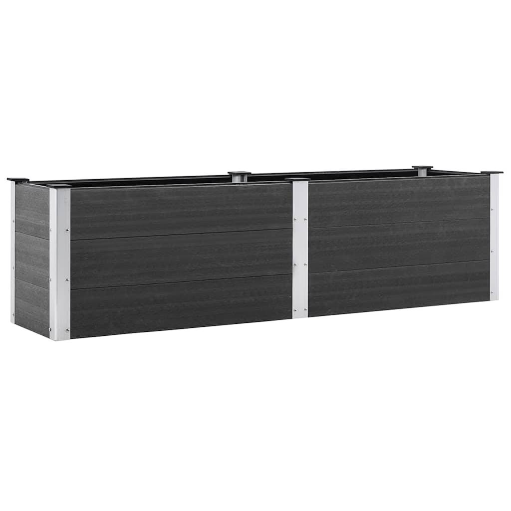 Lit surélevé de jardin WPC gris 200 x 50 x 54 cm - PANGIVO - Image 2