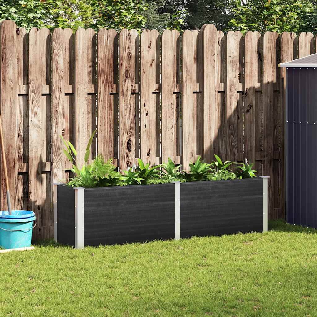 Lit surélevé de jardin WPC gris 200 x 50 x 54 cm - PANGIVO