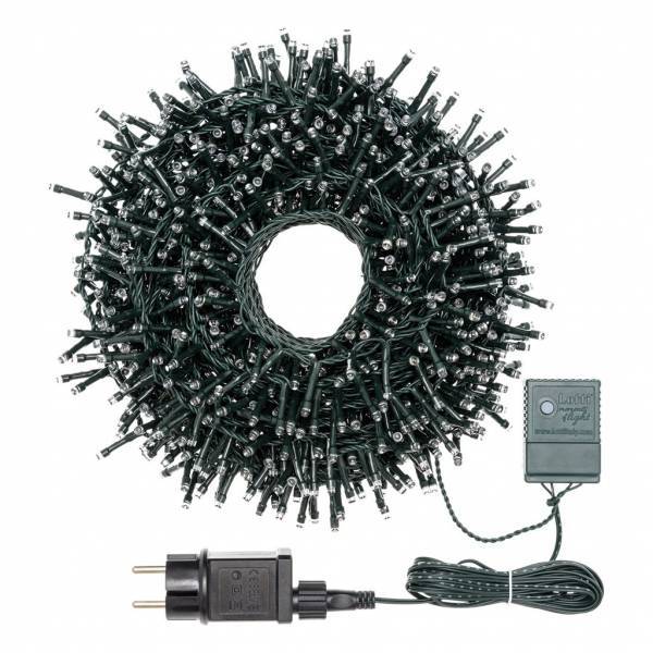 Lotti - Guirlande 1000 LED 20 mètres Mini BOA blanc froid minuteur câble vert foncé 8 effets Lotti - Imagen 5