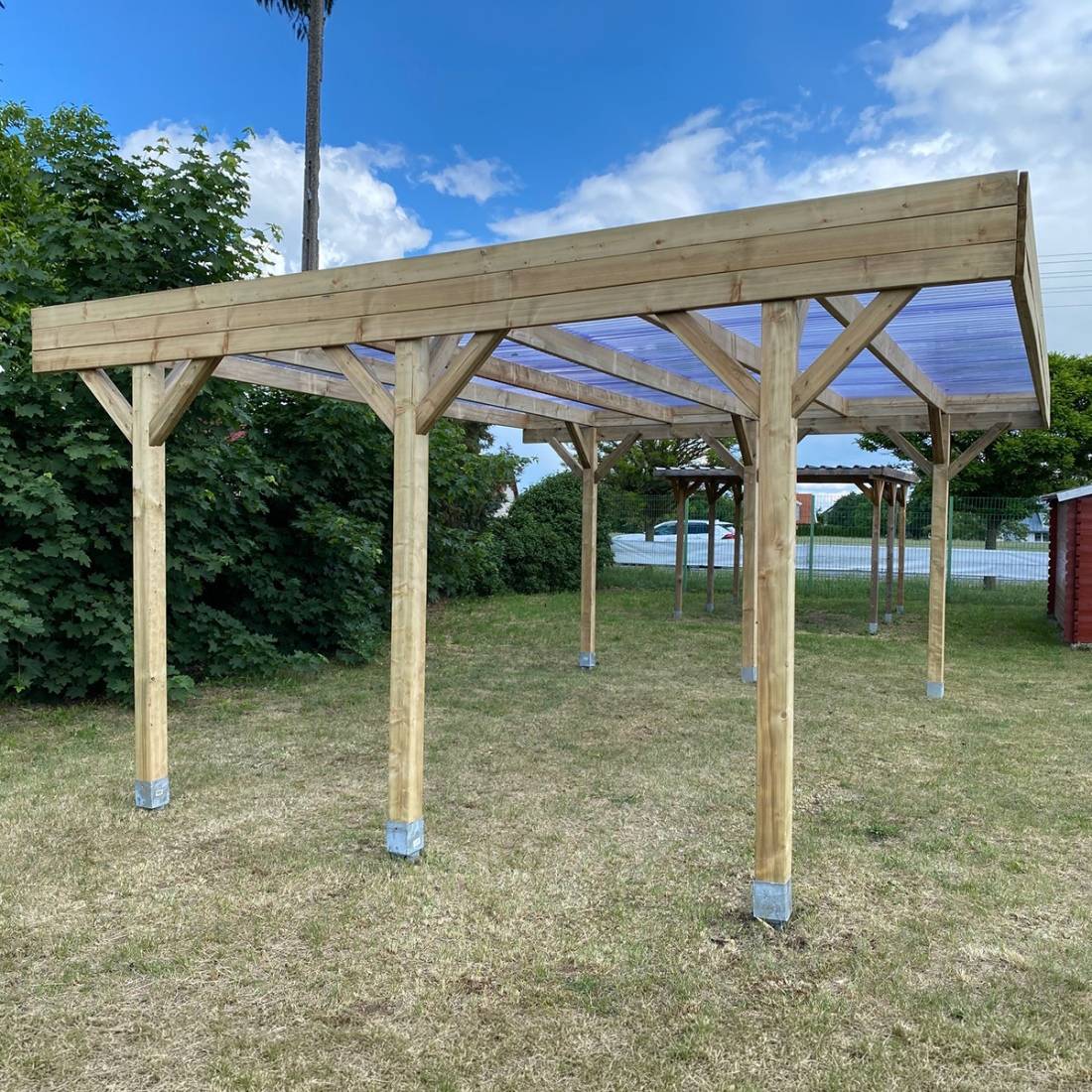 Altanka - Carport, abri de voiture  6.06x5.03 m - 30 m2 - couverture PVC  - CAR5PVCTR - ALTANKA - Image 5