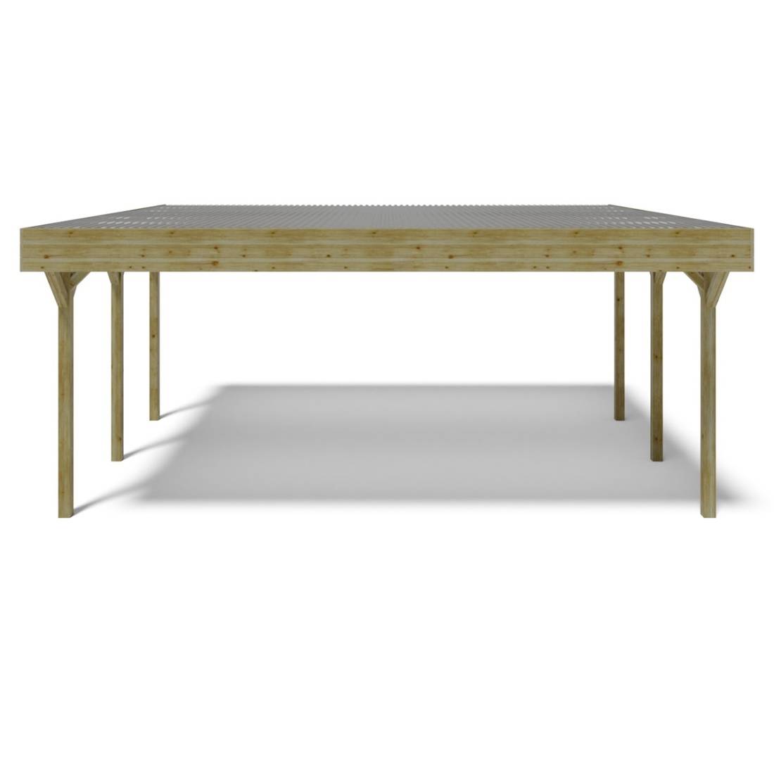 Altanka - Carport, abri de voiture 6.06x5.03 m - 30 m2 - couverture PVC - CAR5PVCTR - ALTANKA - Image 3