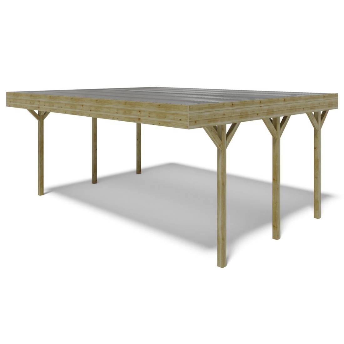 Altanka - Carport, abri de voiture 6.06x5.03 m - 30 m2 - couverture PVC - CAR5PVCTR - ALTANKA - Image 1
