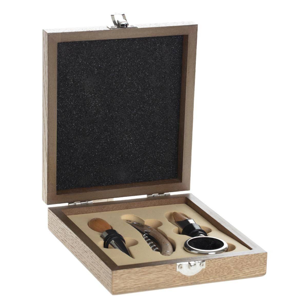 Coffret 4 Pièces Sommelier "Marc" 17cm Naturel - Image 1